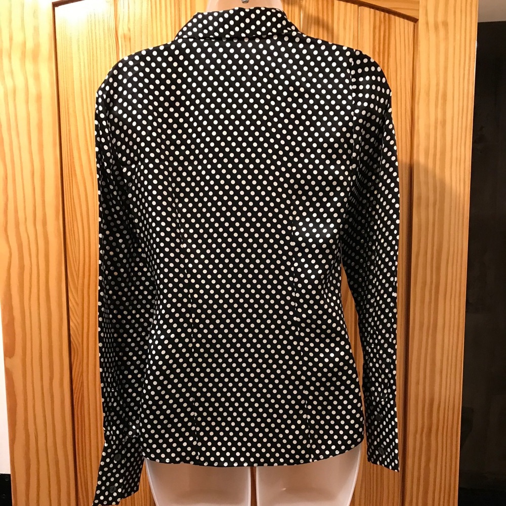 Kenneth Cole Silk Polkadot Blouse - Picture 4 of 16
